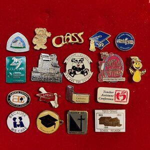 Lapel Pin Collect Lot Charm Keychain Craft DIY Repurpose Jewelry Supply Keepsake